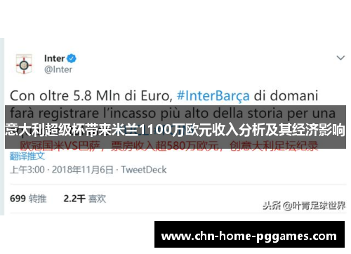 意大利超级杯带来米兰1100万欧元收入分析及其经济影响